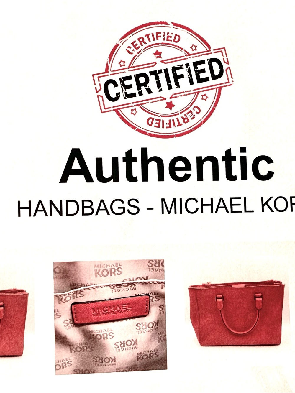 🔥With COA Michael Kors Saffiano leather Satchel with cat charm from Japan! - Picture 3 of 3